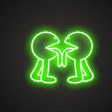 Mach den Mund weit auf Neonschild