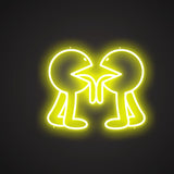 Mach den Mund weit auf Neonschild