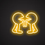 Mach den Mund weit auf Neonschild