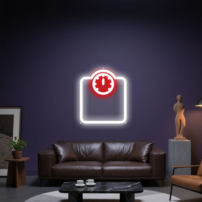 Glowing Neon Score Accumulation Display
