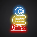 Neon-pumped Jog Sign