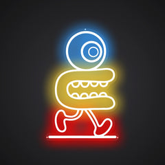 Neon-pumped Jog Sign