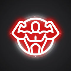 Neon-powered Strength Sign