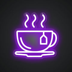 Glowing Neon Warm Brew Display