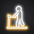 Neon-paced Running Sign