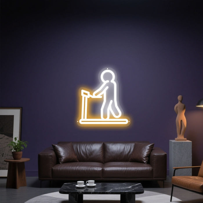 Glowing Neon Stride Showcase Display