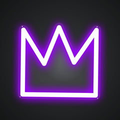 Neon-encircled Children's Crown Sign