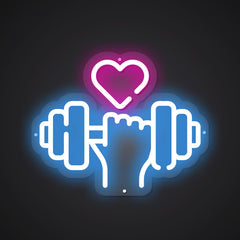 Neon-elevated Lift your heart Sign