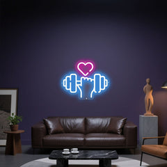 Glowing Neon Cardiac Boost Display