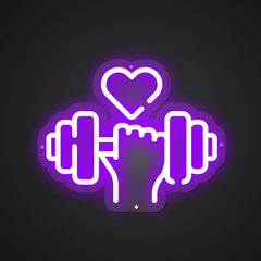 Neon Emblem of Heart Health