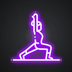 Neon Emblem of Gymnastic Grace
