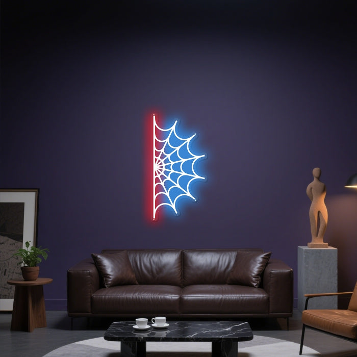 Glowing Neon Creepy Net Display