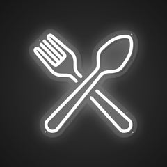 Glowing Neon Dining Essentials Display
