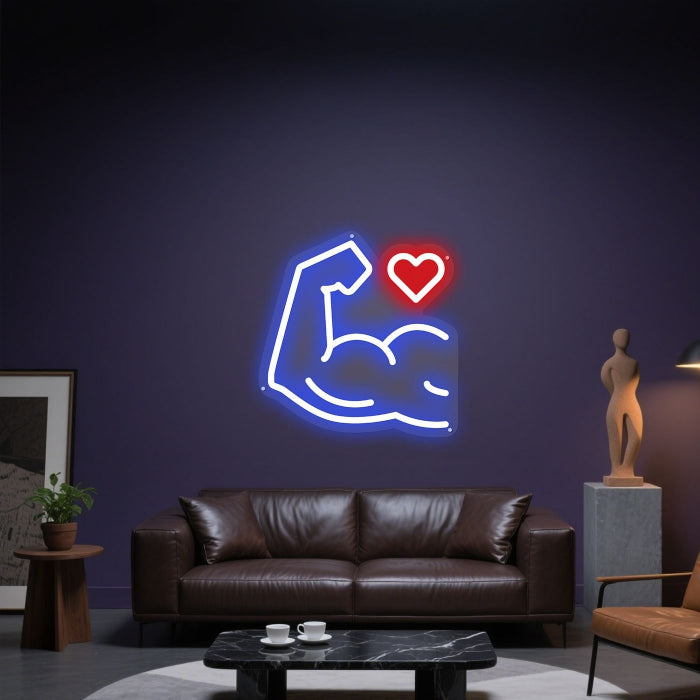 Glowing Neon Massive Muscle Display