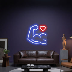 Glowing Neon Massive Muscle Display