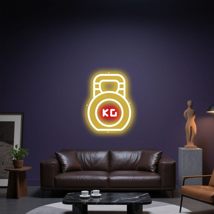 Glowing Neon Metric Strength Display