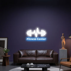 Glowing Neon Wellness Hub Display
