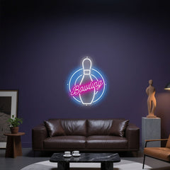 Glowing Neon Alley Strike Display