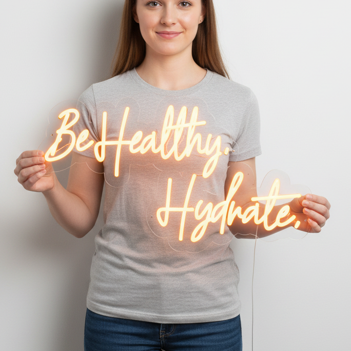Be Healthy, Hydrate_ Neon Signs