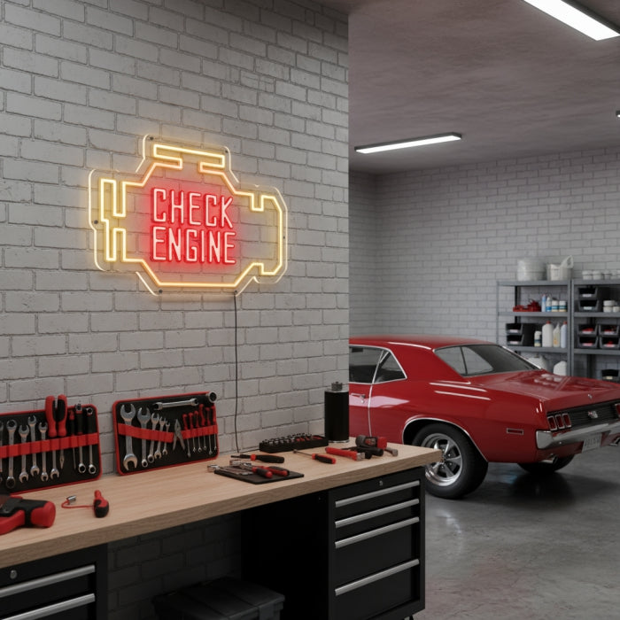 Check Engine Neon Sign