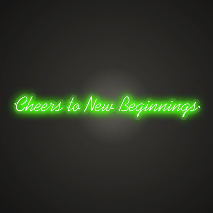 Cheers to New Beginnings Neon Illumination of Possibility