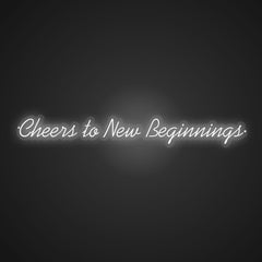 Illuminated Cheers to New Beginnings Neon Enthusiasm