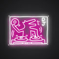 Neon-spun DJ Sign