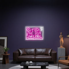 Glowing Neon Turntable Maestro Display