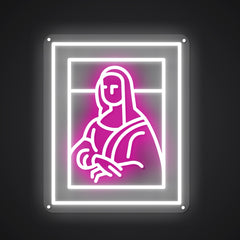 Neon-mysterious Mona Lisa Sign