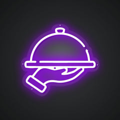 Glowing Display of Serveware Neon Sign