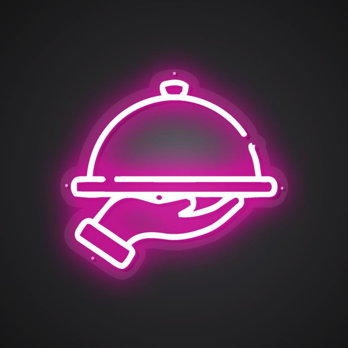Radiant Neon Display for Dishes