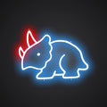 Neon-crowned Torosaurus Majesty Sign
