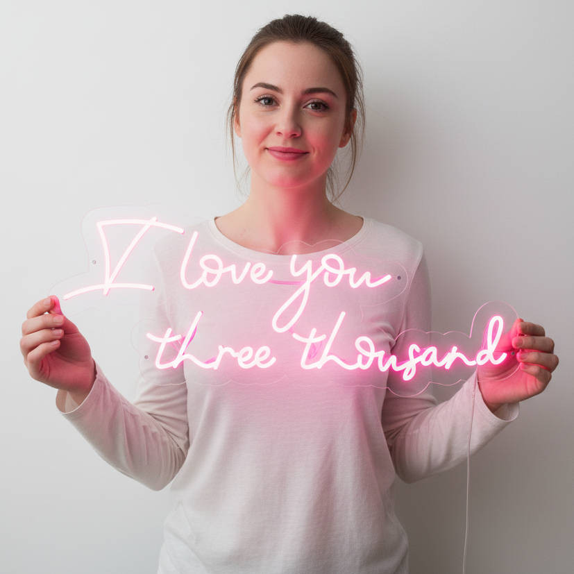 I Love You Three Thousand Neon Sign