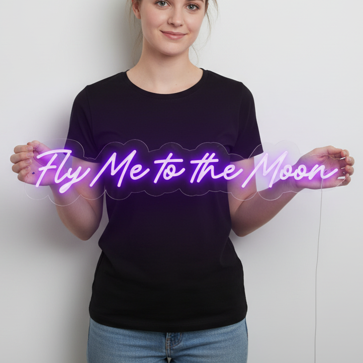 Fly Me To The Moon Neon Sign
