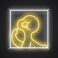 Neon-quacking Duck Sign