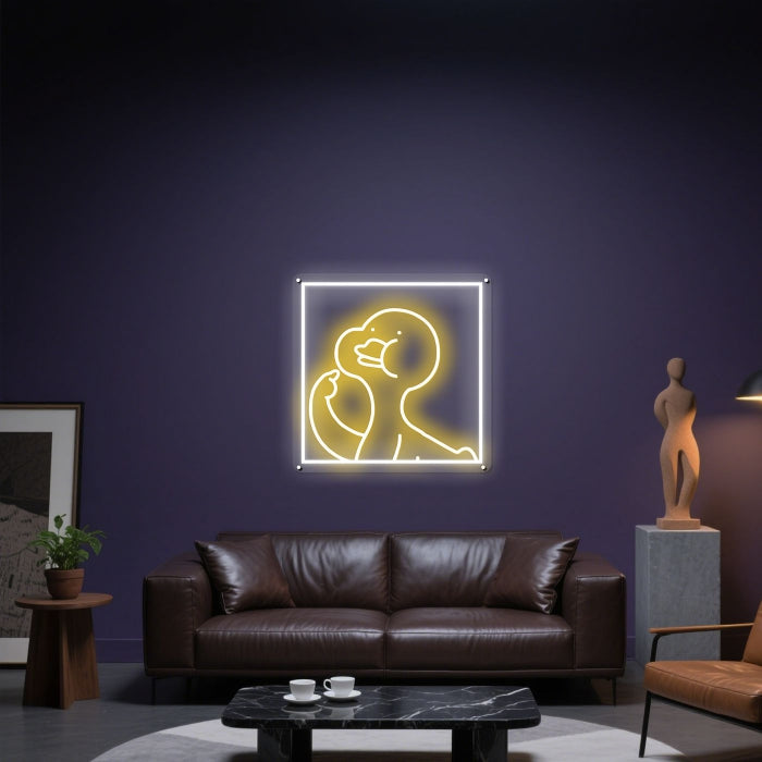 Glowing Neon Waddling Waterfowl Display