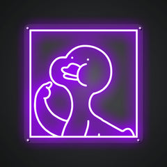Neon Emblem of Feathered Friends