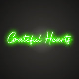 Grateful Hearts Neon Sign