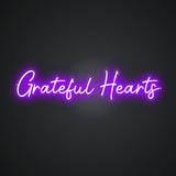 Grateful Hearts Neon Sign
