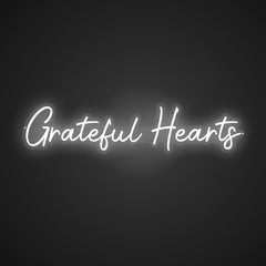 Illuminated Grateful Hearts Neon Fondness