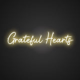 Grateful Hearts Neon Sign