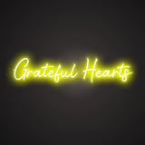 Grateful Hearts Neon Sign