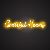 Grateful Hearts Neon Sign