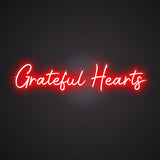 Grateful Hearts Neon Sign