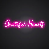 Grateful Hearts Neon Sign