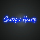 Grateful Hearts Neon Sign