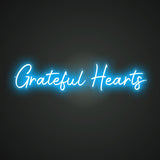 Grateful Hearts Neon Sign