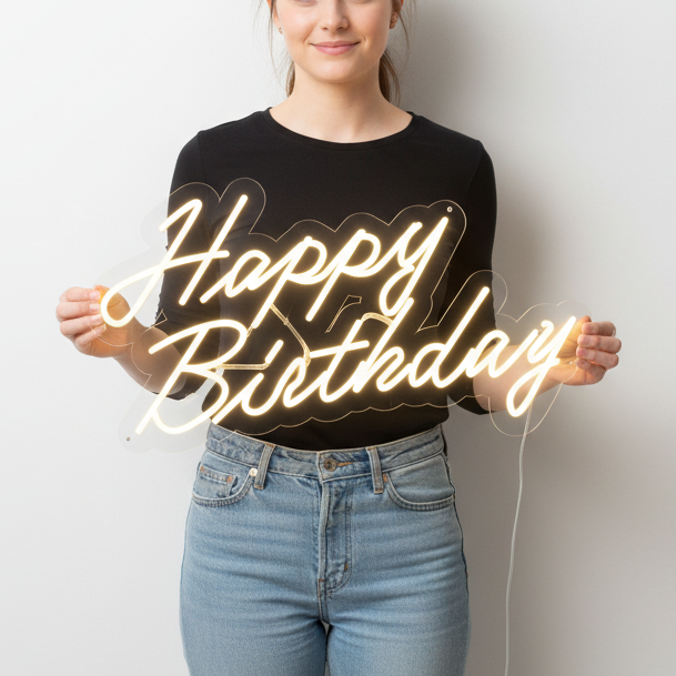 Happy Birthday Neon lights sign