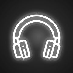 Glowing Neon Audio Oasis Display