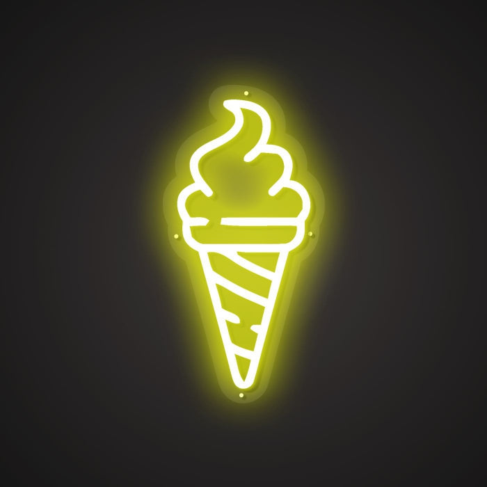 Shimmering Neon Ice Cream Showcase